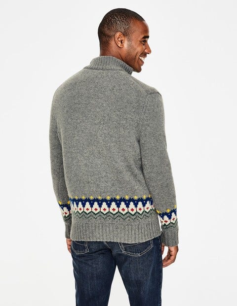 Fair Isle Half-Zip - Grey Fair Isle Fair Isle Half-Zip - Grey Fair Isle