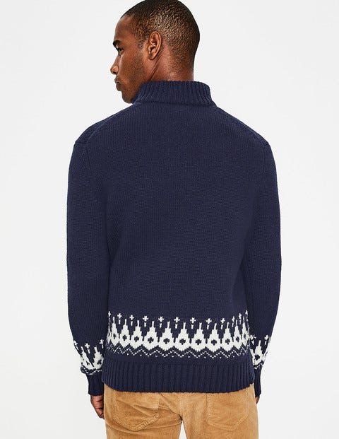 Fair Isle Half-Zip - Navy Fair Isle Fair Isle Half-Zip - Navy Fair Isle