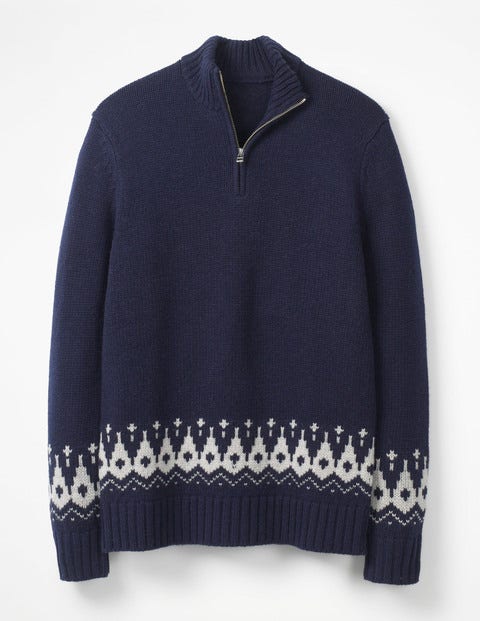 Fair Isle Half-Zip - Navy Fair Isle Fair Isle Half-Zip - Navy Fair Isle