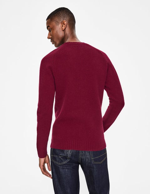 Aldgate Brushed Crew Neck - Ruby Aldgate Brushed Crew Neck - Ruby