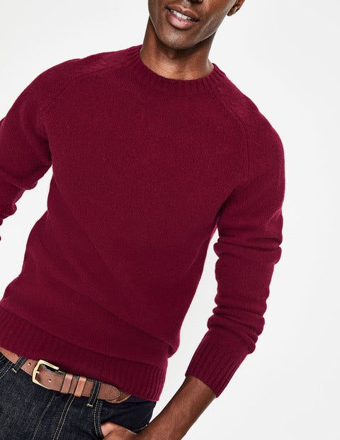 Aldgate Brushed Crew Neck - Ruby Aldgate Brushed Crew Neck - Ruby