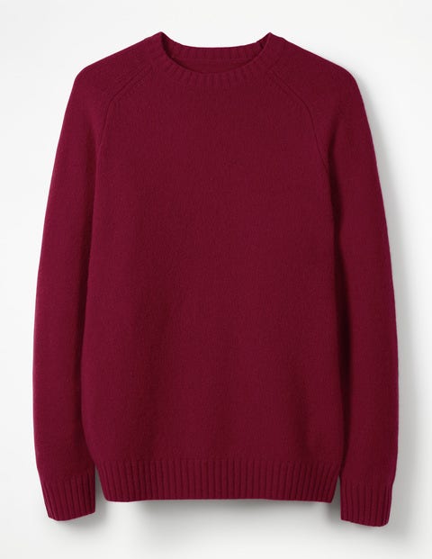 Aldgate Brushed Crew Neck - Ruby Aldgate Brushed Crew Neck - Ruby