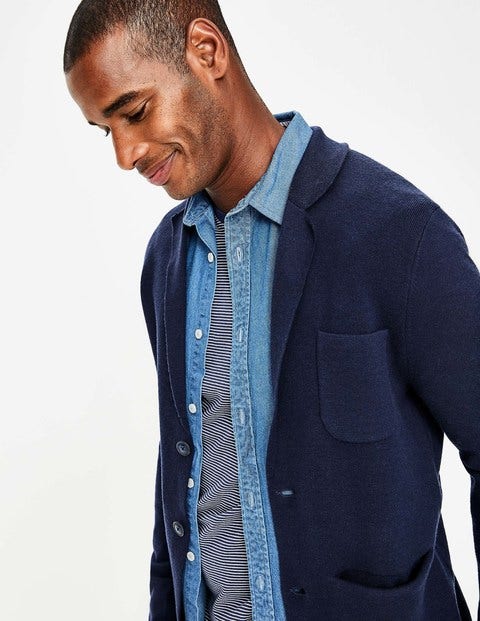 Milano Knitted Blazer - Navy Milano Knitted Blazer - Navy