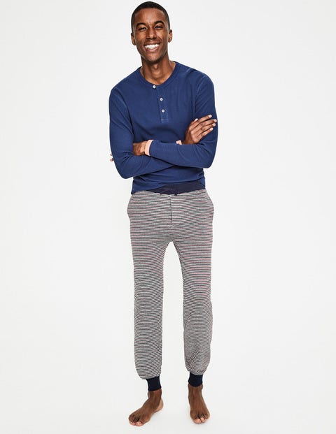 Jersey Lounge Trousers - Grey Marl/Red Stripe Jersey Lounge Trousers - Grey Marl/Red Stripe