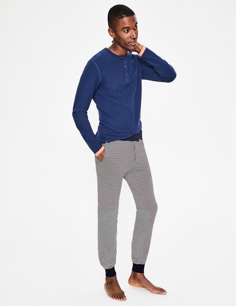 Jersey Lounge Trousers - Grey Marl/Red Stripe Jersey Lounge Trousers - Grey Marl/Red Stripe