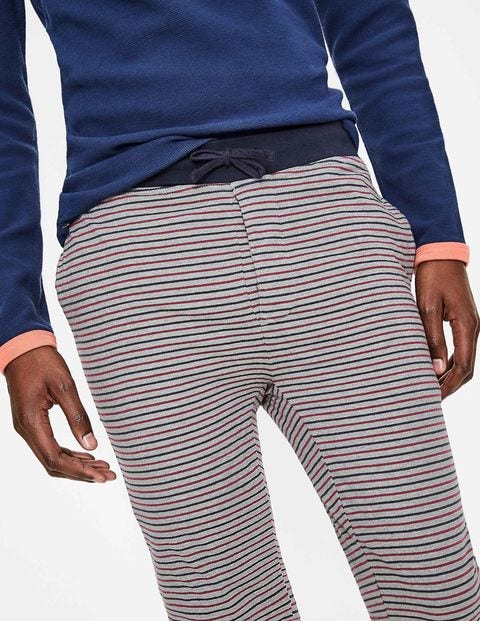 Jersey Lounge Trousers - Grey Marl/Red Stripe Jersey Lounge Trousers - Grey Marl/Red Stripe