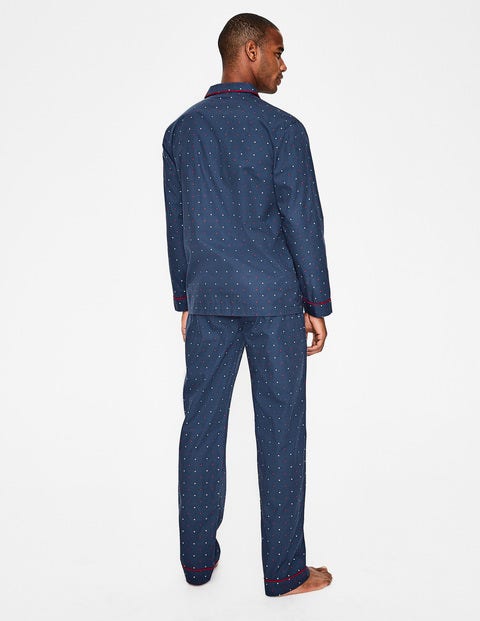 Cotton Printed Pyjama Set - Navy Multi Spot Cotton Printed Pyjama Set - Navy Multi Spot