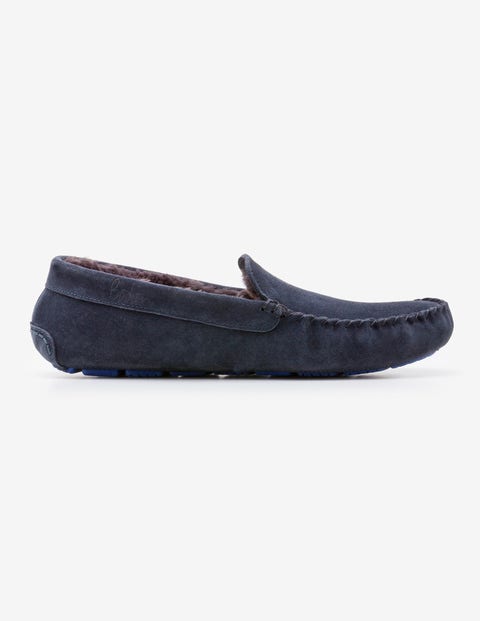 Moccasin Slippers - Navy Moccasin Slippers - Navy