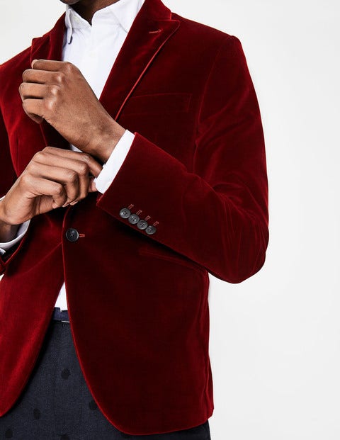 Rivington Velvet Jacket - Port Red Rivington Velvet Jacket - Port Red