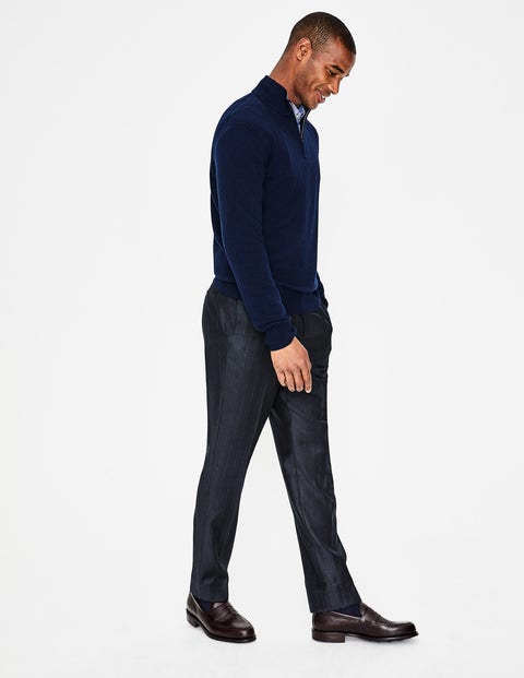 Lauderdale Pleated Pants - Navy Bouclé Stripe Lauderdale Pleated Pants - Navy Bouclé Stripe