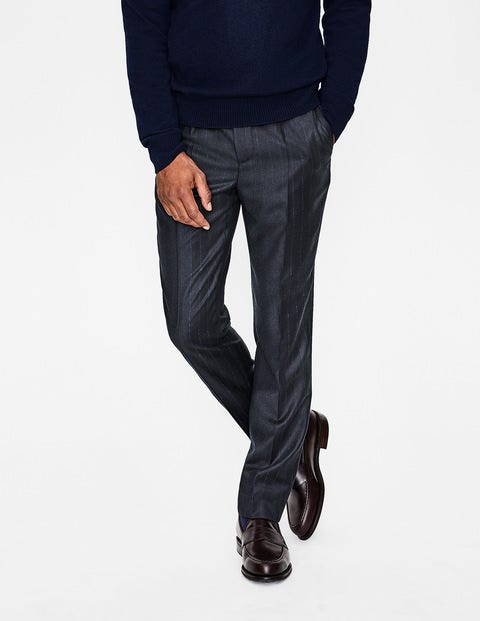 Lauderdale Pleated Pants - Navy Bouclé Stripe Lauderdale Pleated Pants - Navy Bouclé Stripe
