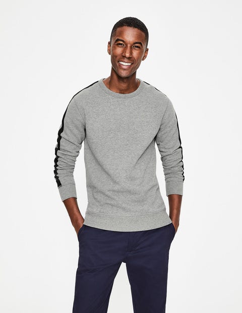 Whistler Sweatshirt - Grey Marl/Navy Stripe Whistler Sweatshirt - Grey Marl/Navy Stripe