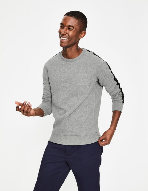 Whistler Sweatshirt - Grey Marl/Navy Stripe Whistler Sweatshirt - Grey Marl/Navy Stripe