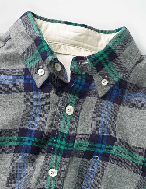 Hebden Flannel Shirt - Grey Marl Check Hebden Flannel Shirt - Grey Marl Check