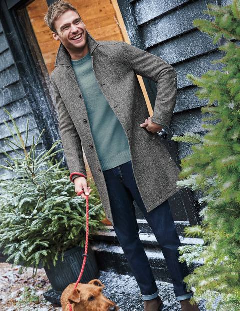 Darley Tweed Car Coat - Charcoal Herringbone Darley Tweed Car Coat - Charcoal Herringbone