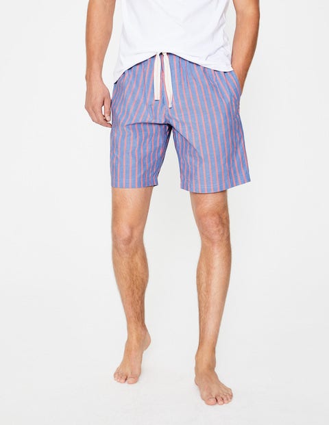 Cotton Poplin Pyjama Shorts - Duke/Tropical Orange Stripe Cotton Poplin Pyjama Shorts - Duke/Tropical Orange Stripe
