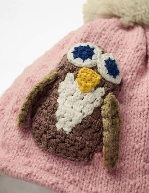 Set mit Häkelmützchen und Fäustlingen - Vintage-Rosa Set mit Häkelmützchen und Fäustlingen - Vintage-Rosa