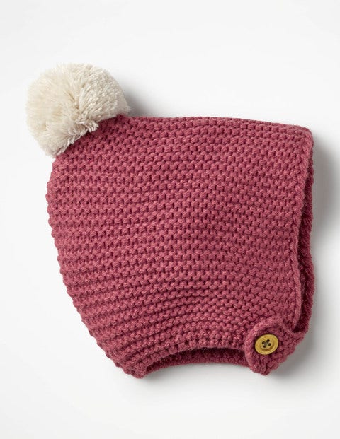 Knitted Bonnet - Autumn Rose Pink Knitted Bonnet - Autumn Rose Pink
