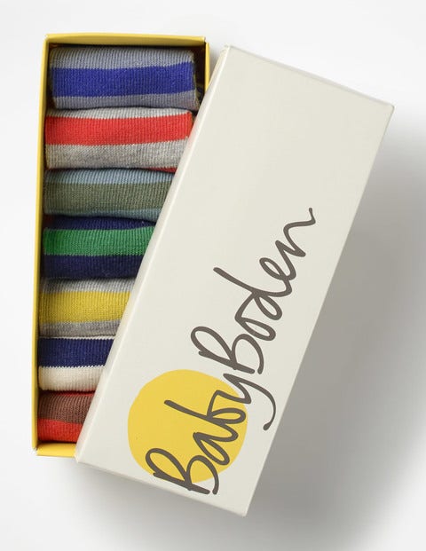 7 Pack Sock Box - Multi Stripes 7 Pack Sock Box - Multi Stripes