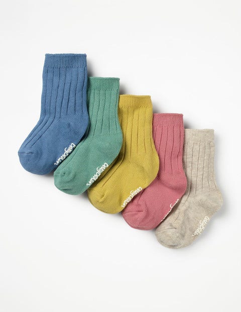 5 Pack Ribbed Socks - Multi 5 Pack Ribbed Socks - Multi