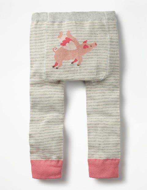 Knitted Leggings - Grey Marl/Ecru Knitted Leggings - Grey Marl/Ecru