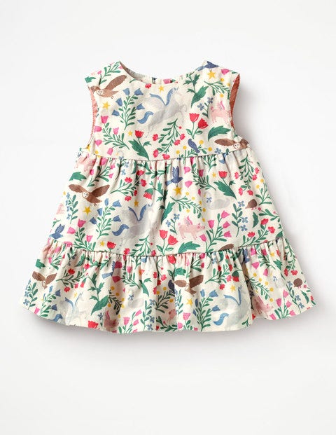 Tiered Corduroy Dress - Multi Peculiar Pets Tiered Corduroy Dress - Multi Peculiar Pets