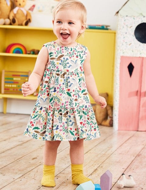 Tiered Corduroy Dress - Multi Peculiar Pets Tiered Corduroy Dress - Multi Peculiar Pets