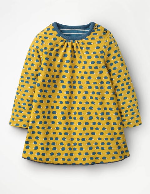Reversible Creature Dress - Azure Blue/Ecru Hedgehog Reversible Creature Dress - Azure Blue/Ecru Hedgehog