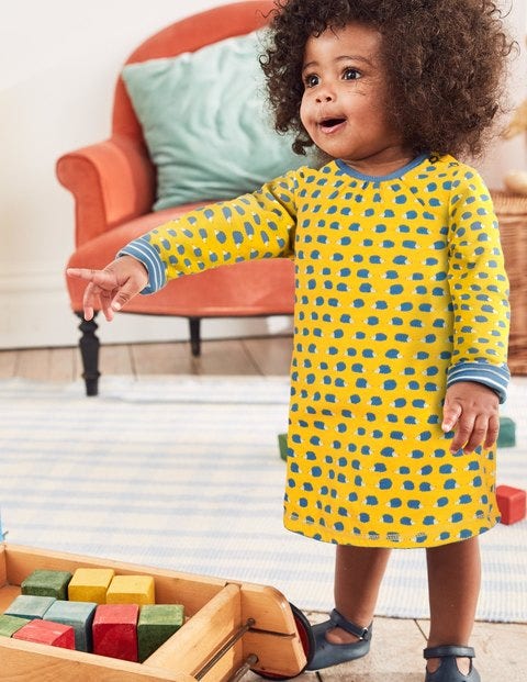 Reversible Creature Dress - Azure Blue/Ecru Hedgehog Reversible Creature Dress - Azure Blue/Ecru Hedgehog