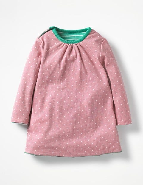 Wendbares Kleid Mit Kleinen Charakteren - Jadegrün/Ecru, Rotkehlchen Wendbares Kleid Mit Kleinen Charakteren - Jadegrün/Ecru, Rotkehlchen