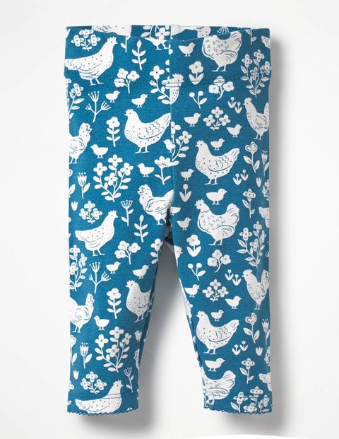 Baby Leggings - Blue Farmyard Toile Baby Leggings - Blue Farmyard Toile