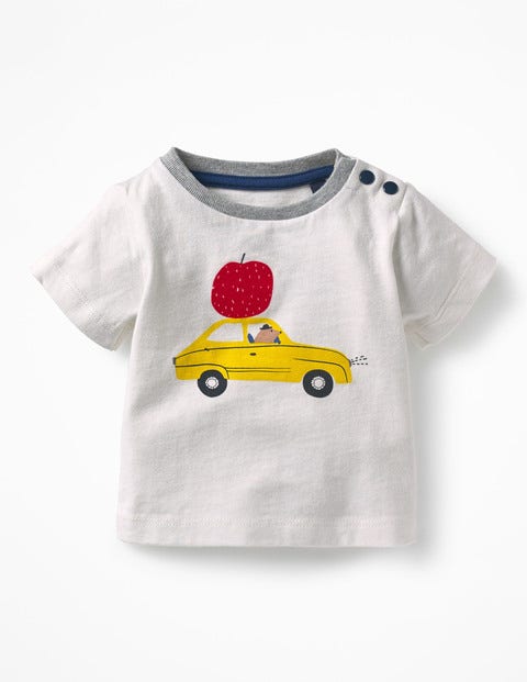 Printed Vehicle T-Shirt - Ecru Car Printed Vehicle T-Shirt - Ecru Car