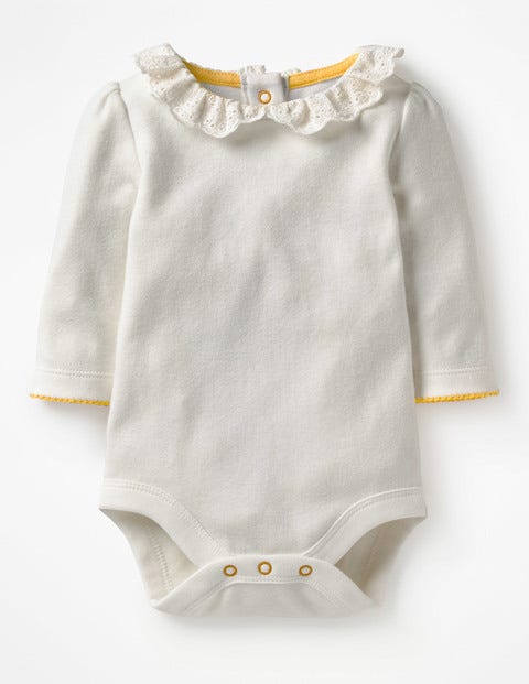 Pretty Collared Body - Ivory Broderie Pretty Collared Body - Ivory Broderie