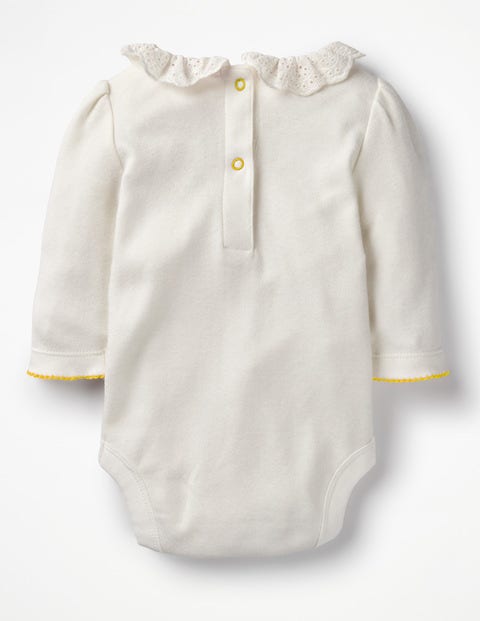 Pretty Collared Body - Ivory Broderie Pretty Collared Body - Ivory Broderie