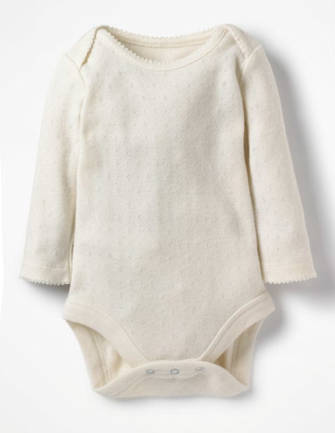 Supersoft Pointelle Bodysuit - Ecru Supersoft Pointelle Bodysuit - Ecru