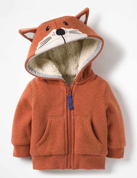 Shaggy Lined Fox Cub Hoodie - Fox Orange Shaggy Lined Fox Cub Hoodie - Fox Orange