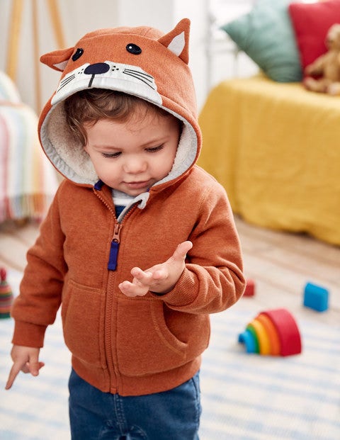 Shaggy Lined Fox Cub Hoodie - Fox Orange Shaggy Lined Fox Cub Hoodie - Fox Orange