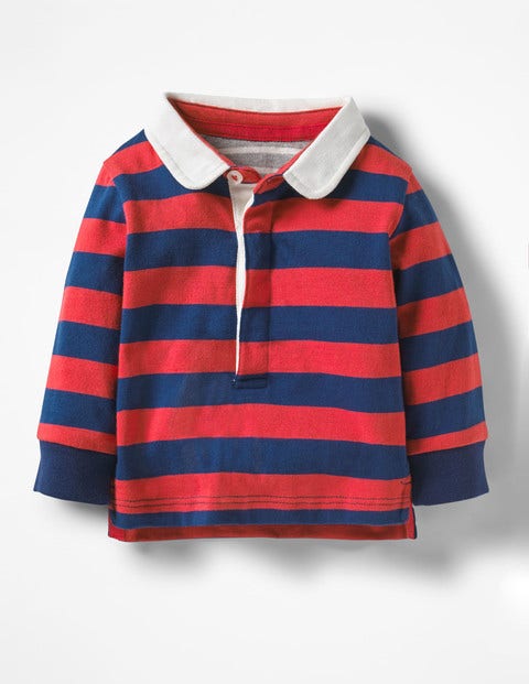 Hotchpotch Rugby Shirt - Cherry Tomato Red/Beacon Blue Hotchpotch Rugby Shirt - Cherry Tomato Red/Beacon Blue