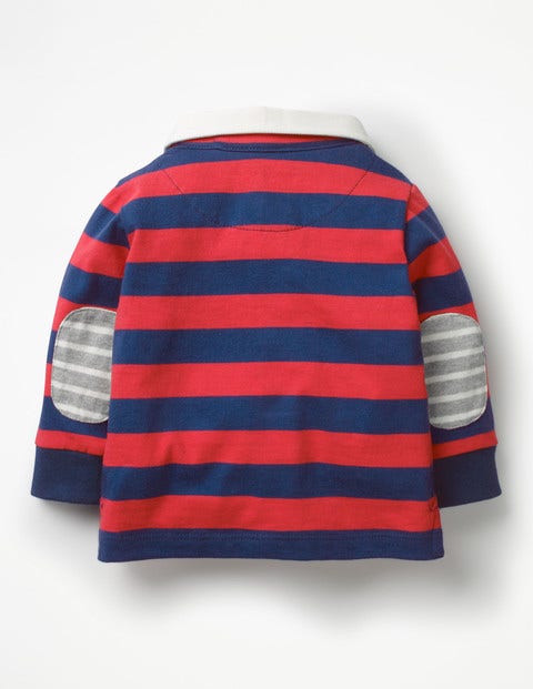 Hotchpotch Rugby Shirt - Cherry Tomato Red/Beacon Blue Hotchpotch Rugby Shirt - Cherry Tomato Red/Beacon Blue