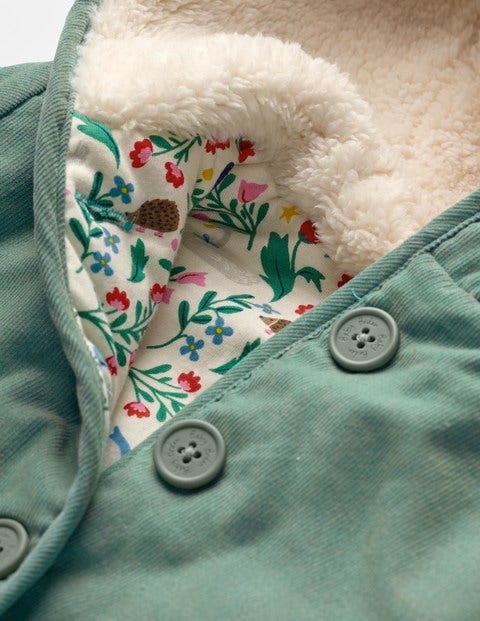 Woodland Animals Cord Jacket - Pixie Green Woodland Animals Cord Jacket - Pixie Green