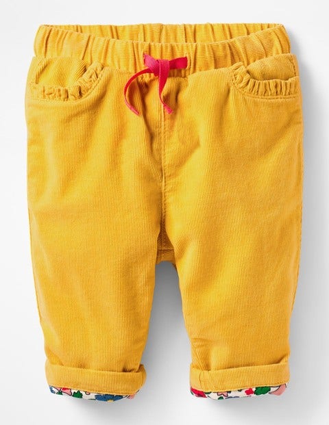 Appliqué Pocket Cord Trousers - Honeycomb Yellow Mouse Appliqué Pocket Cord Trousers - Honeycomb Yellow Mouse