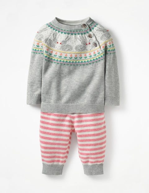 Fun Knitted Play Set - Grey Marl Fair Isle Fun Knitted Play Set - Grey Marl Fair Isle