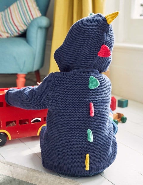 Novelty Knitted Jacket - Beacon Blue Spikes Novelty Knitted Jacket - Beacon Blue Spikes