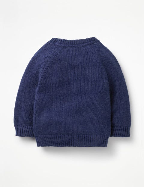 Cardigan mit Häkelcharakteren - Strahlendes Blau, Regenbogen, Schildkröte Cardigan mit Häkelcharakteren - Strahlendes Blau, Regenbogen, Schildkröte