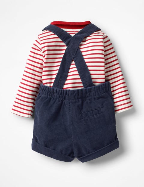Nostalgic Shorts & Body Set - Ecru/Engine Red Nostalgic Shorts & Body Set - Ecru/Engine Red