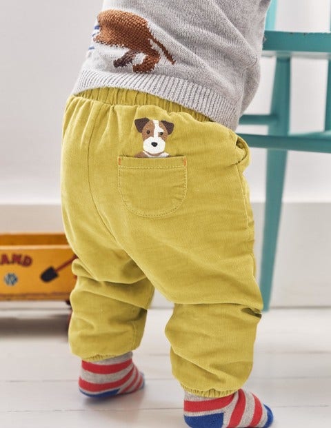 Pocket Pet Cord Trousers - Sunshine Yellow Sprout Pocket Pet Cord Trousers - Sunshine Yellow Sprout