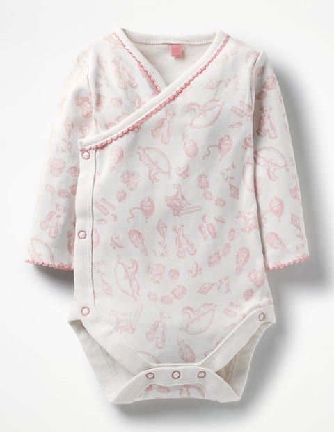 Pretty Wrap Bodysuit - Shell Pink Nursery Pretty Wrap Bodysuit - Shell Pink Nursery
