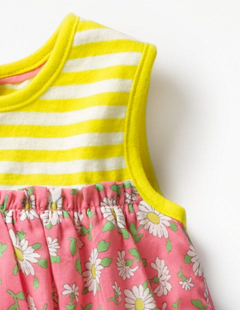 Jersey Woven Dress - Vintage Daisy Jersey Woven Dress - Vintage Daisy