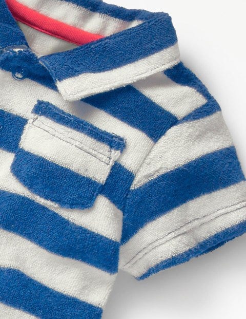 Towelling Romper - Skipper Blue/Ivory Towelling Romper - Skipper Blue/Ivory