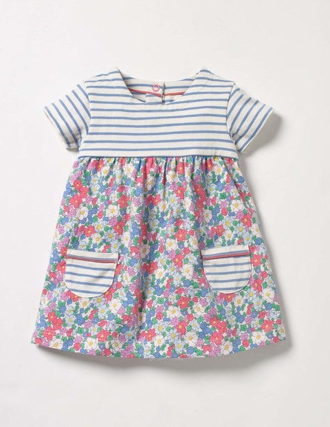 Hotchpotch Jersey Dress - Multi Vintage Floral Hotchpotch Jersey Dress - Multi Vintage Floral